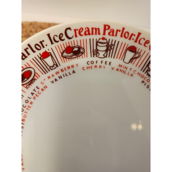 Vintage Ice Cream Parlor Set Of 2 Plates Ceramic 6.5" Multi National Silver Co. - Picture 7 of 9